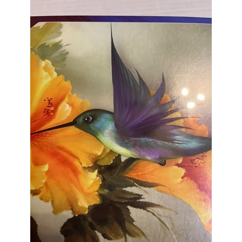 Najiaxiaowu 1000 Piece Jigsaw Puzzle With Hummingbird & Hibiscus Flower Design